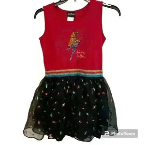 Harry Potter Official Tutu Dress Sequin Lightning Bolt girls size large size 10